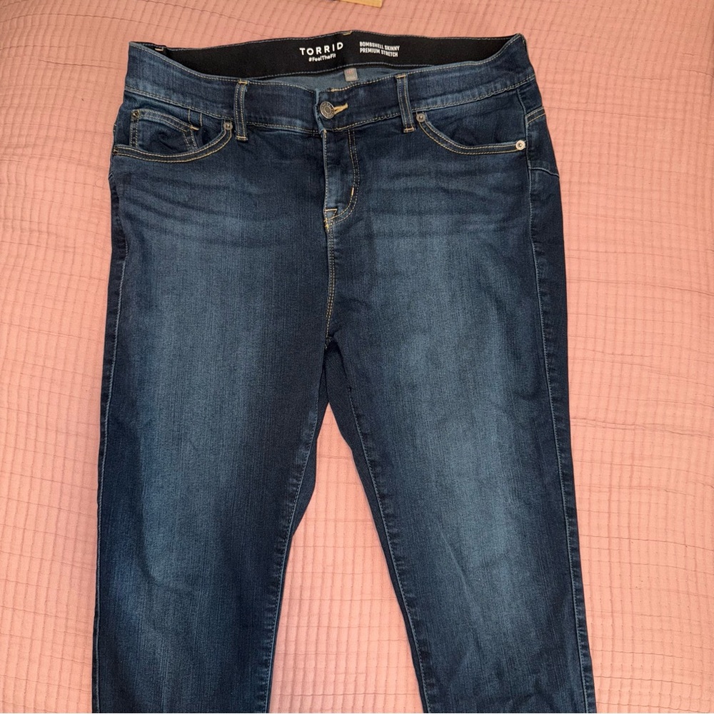 Torrid Dark Blue Skinny Jeans
